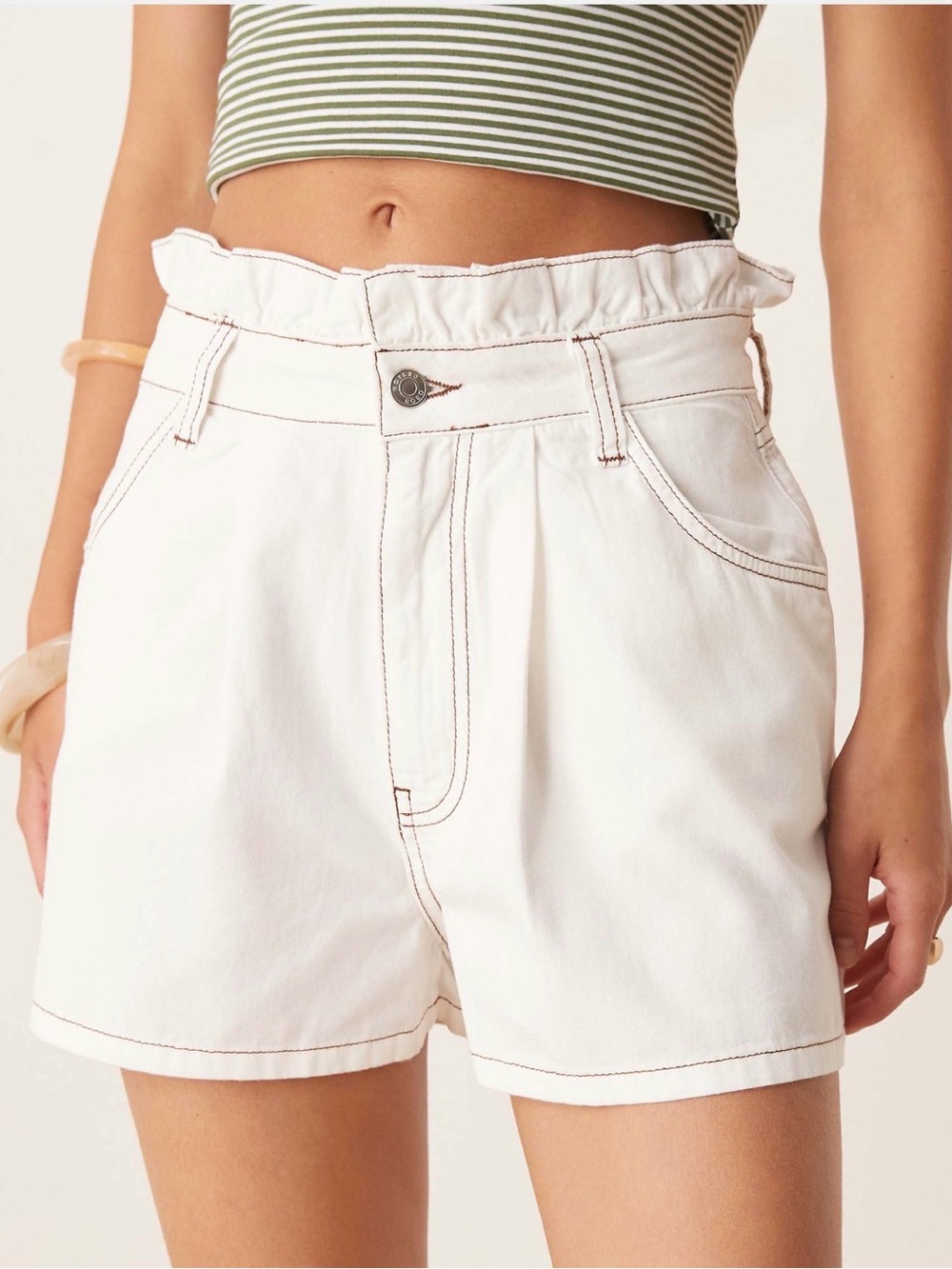 ASOS Denim Paperbag Shorts